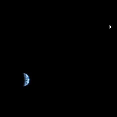 La Terre et la Lune vue depuis Mars