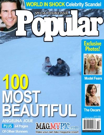 A la une d'un magazine people? A la une d'un magazine people?