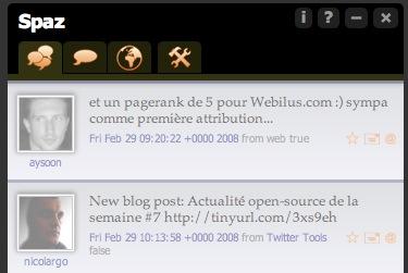 Recap des clients Twitter via la plateforme Air Spaz