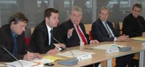 image008 jeudi 26 avril 2012, la création du pôle métropolitain « Centre Franche-Comté » au cours d’une conférence de presse commune au siège du Grand Besançon.