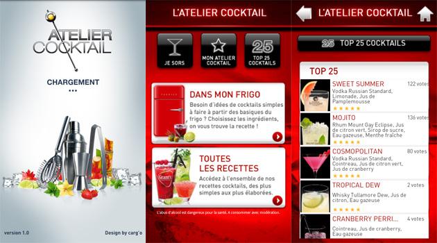 L’application « Atelier Cocktail »