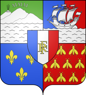 Coat of arms of Réunion Island drawn by Manass...