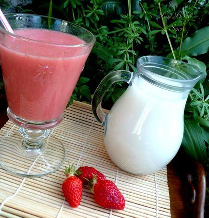 Smoothie fraise lait avoine 2