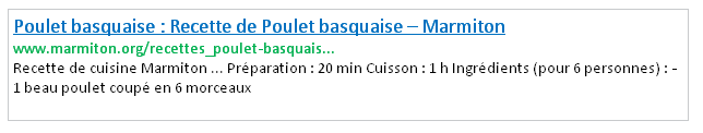recherchegoogle Microdonnées et balisage sémantique