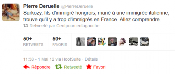 Capture twitt plainte contre Sarkozy pour provocation à la haine raciale