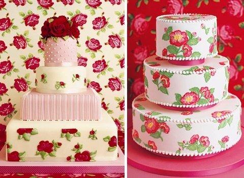 La femme talentueuse du jour: Peggy Porschen et sa pâtisserie! 1950s-vintage-pattern-wedding-cakes.jpg