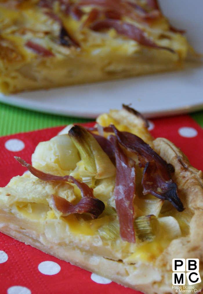 La recette de la Tarte aux poireaux et pommes Tarte aux poireaux et pommes