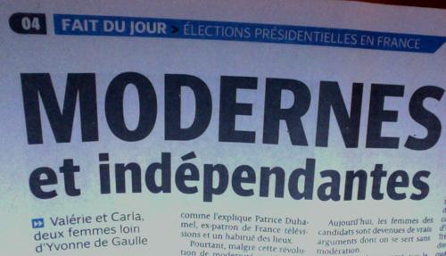 “Les féministes se consoleront peut-être en constatant que... “Les féministes se consoleront peut-être en constatant que...