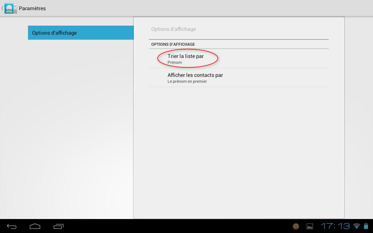 Android ICS : Classer et trier ces contacts Android ICS : Classer et trier ces contacts