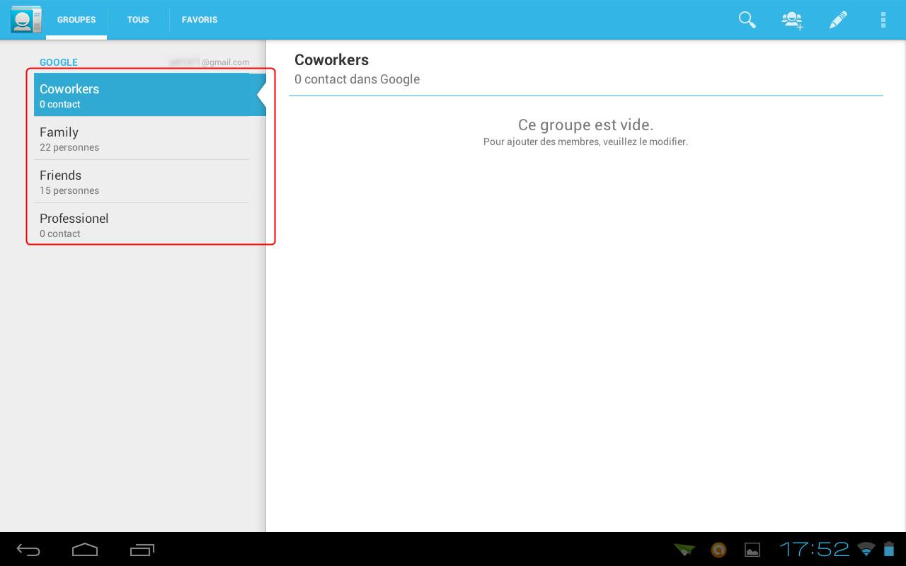 Android ICS : Classer et trier ces contacts Android ICS : Classer et trier ces contacts