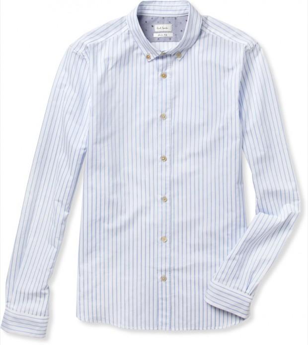 196551 Paul Smith blue & white striped shirt 196551 Paul Smith blue white striped shirt 620x695 La capsule preppy de Paul Smith pour MR PORTER