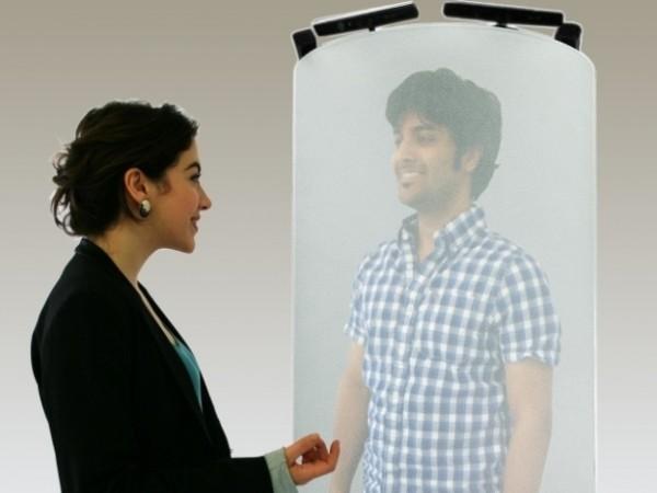 Telehuman Telehuman 600x450 TeleHuman : un hologramme grandeur nature sur un cylindre avec Kinect