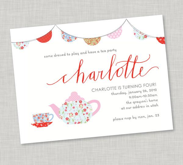 tea party invitation Donner des idées...