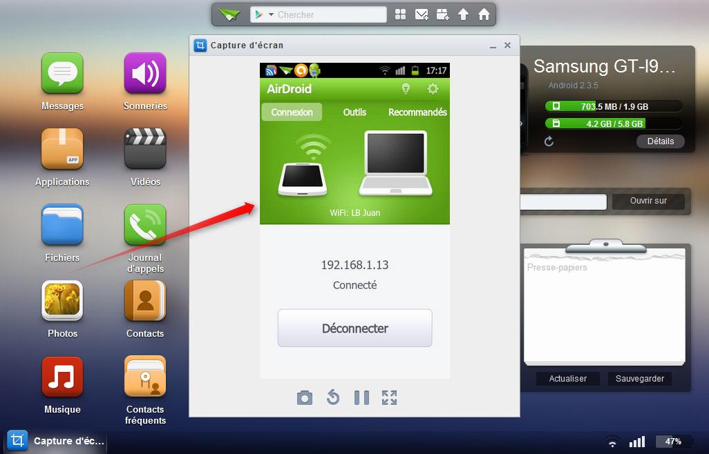 capture_airdroid_5 Faire des captures d’écran de votre Android avec l’application Airdroid
