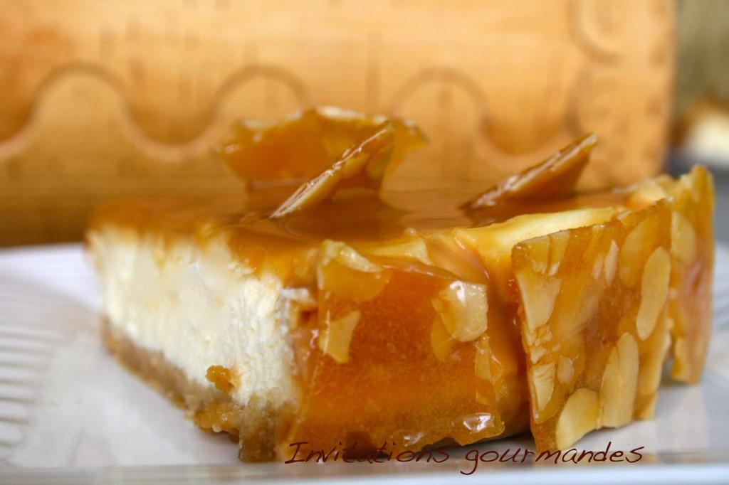 IMG_4966 CHEESECAKE PHILADELPHIA CARAMEL AU BEURRE SALÉ, ÉCLATS DE NOUGATINE