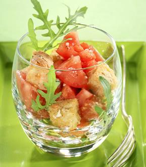 Panzanella en verrine Recettes d’été: des idées de recettes savoureuses et fraiches