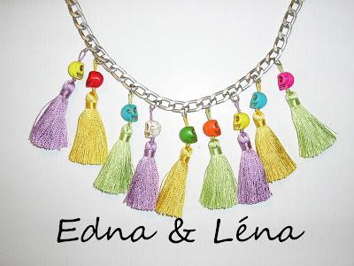 DIY: COLLIER TÊTES DE MORT ET POMPONS. DIY: COLLIER TÊTES DE MORT ET POMPONS.