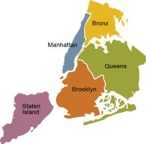 NY carte boroughs