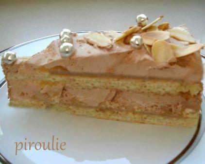 Entremets au poires et à la mousse au chocolat pralinée d'Annaelle 75547258_p