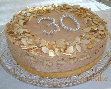 Entremets au poires et à la mousse au chocolat pralinée d'Annaelle 75546809_p