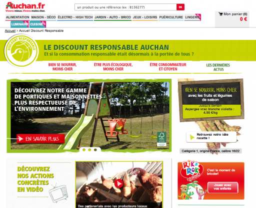 Auchan lance son site dédié au développement durable