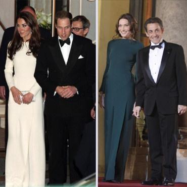 Kate Middleton & Carla Bruni portent la même robe à un an d'écart !