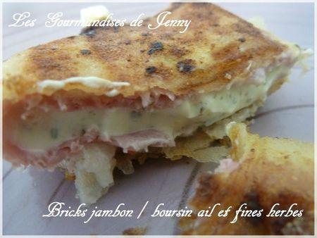 Brick jambon et boursin ail et fines herbes bricks jambon boursin ail et fines herbes