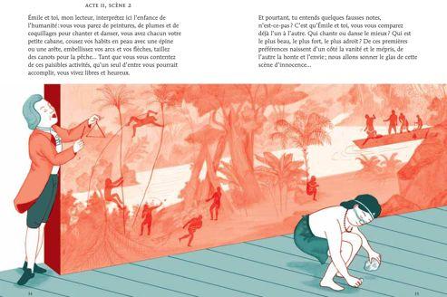 Rousseau au berceau Illustration de Mayumi Otero, extraite du livre «Moi, Jean-Jacques Rousseau»