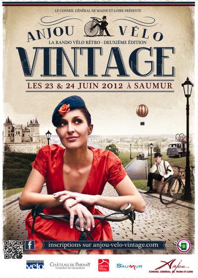 Affiche de l'Anjou Vélo Vintage 2012
