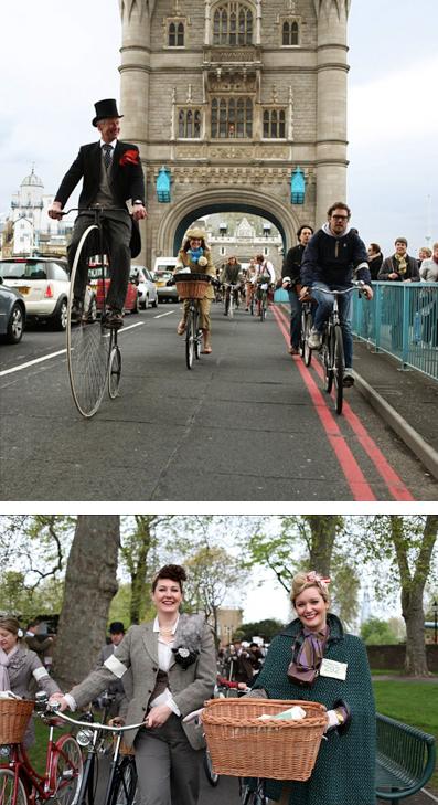 2 photos du Tweed Run London en mai 2012