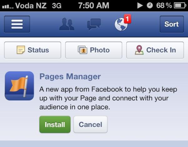 Facebook va sortir une application iPhone pour gérer ses pages fans