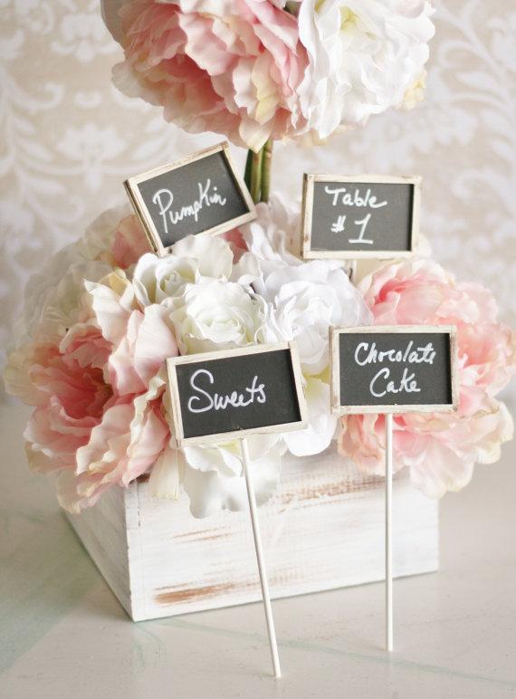 Chalkboard Signs Table Numbers Shabby Chic Wedding