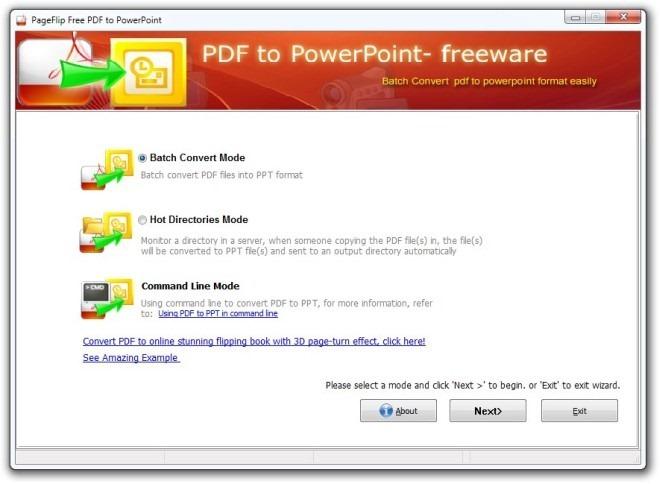 Convertir un fichier PDF en PowerPoint PageFlip Free PDF to PowerPoint