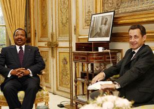 Paul Biya et Nicolas Sarkozy