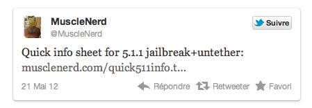 MuscleNerd révèle des infos sur le Jailbreak Untethered iOS 5.1.1...