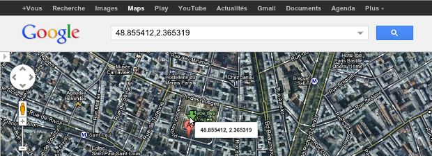 Trouver la latitude et la longitude d’un lieu grâce à Google Maps