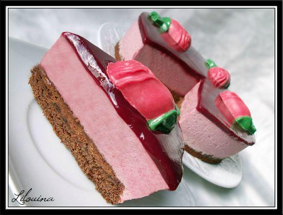 Bavarois à la framboise sur gâteau au chocolat... bavaroisframboise01