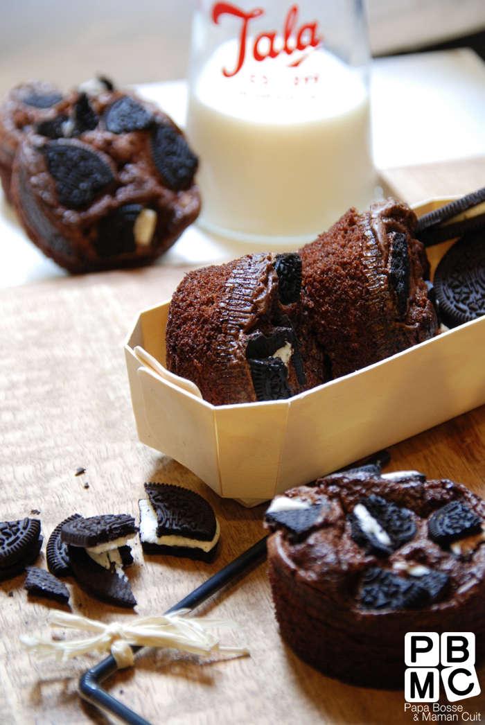 Pour les goûter, recette du brownie au chocolat avec les véritables biscuits oreos