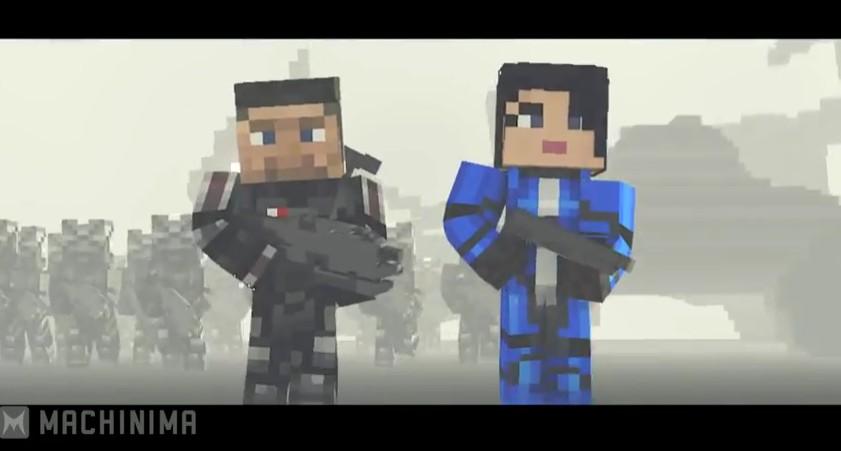 Screenshot 23 Mine Effect 3 : Le trailer de Mass Effect 3 version Minecraft
