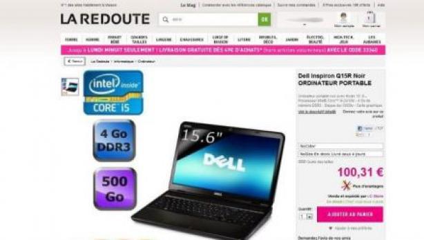 La Redoute Dell La Redoute sexcuse une nouvelle fois pour un PC Dell mis en ligne à 100 euros