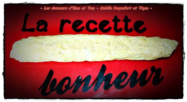 Sablé roquefort et thym Sablé roquefort et thym