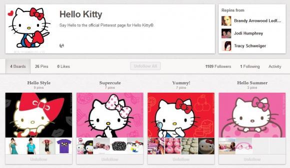 Hello Kitty sur Pinterest http://www.jaimehellokitty.com/images/ARTICLES14/pinterest.jpg