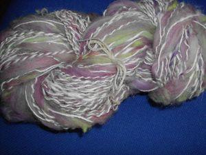 Filage d'un echeveau mouton/angora é