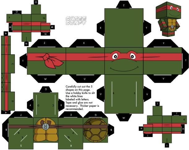 Papertoys Tortues Ninja (x 5)