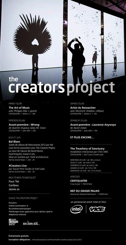 THE CREATORS PROJECT : PARIS 2012