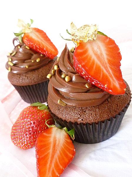 cupcakes fraise et philadelphia milka1