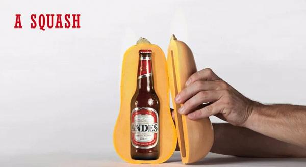 Bière Andes camouflage Camouflez votre dernière bière dans le frigo !