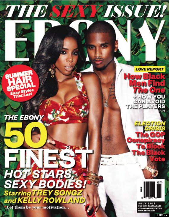 Kelly Rowland et Trey Songz posent pour Ebony