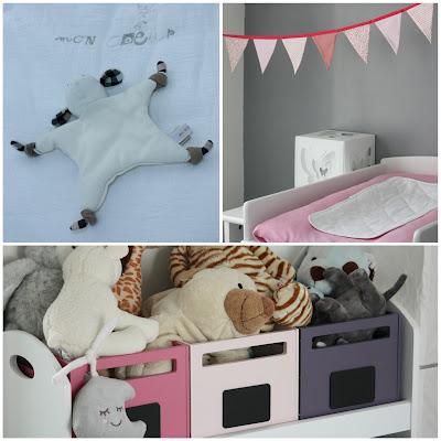 Chambre bébé rose & grise Chambre bébé rose & grise