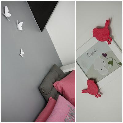 Chambre bébé rose & grise Chambre bébé rose & grise